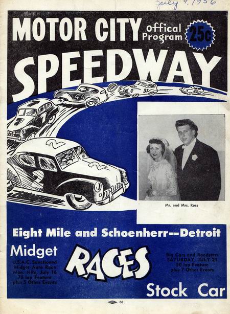 Motor City Speedway - Motor City Program 1956 From Dan Baumgarten (newer photo)